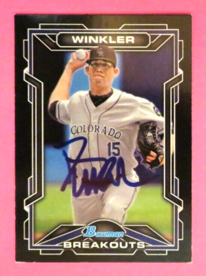 2013 Bowman ''Breakouts'' Colorado Rockies - DANIEL WINKLER - autographed