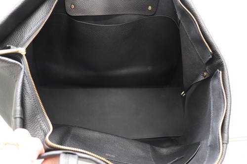 Cuyana Black Pebbled Leather Extra Large Easy Travel Tote Shoulder Bag New +Tag - Picture 10 of 18