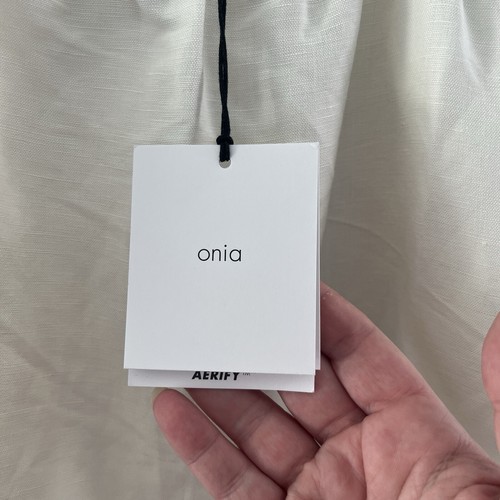 NEW Onia White Air Linen Maxi Dress Lightweight Neutral Size Medium - Picture 4 of 8