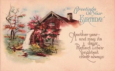 Postcard Divided Back Greetings Birthday Another Year 