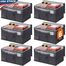 Durable Foldable Storage Bags Strong Load-Bearing Zippered Moving Organizer New