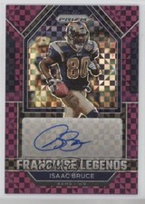 2022 Prizm Franchise Legends Signatures Purple Power 19/49 Isaac Bruce Auto 02lc