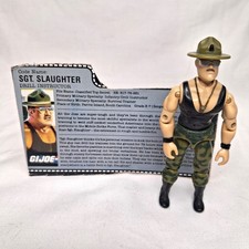 RARE 1986 GI Joe Sgt Slaughter V2 File Card Action Figure ARAH Vintage