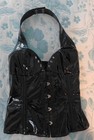VERY SEXY SHINY BLACK VINYL BUSTIER FROM ADULT ACTRESS FLOWER TUCCI W/AUTOGRAPH* — photo 1