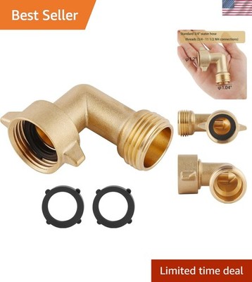 90-Degree Hose Elbow For RVs   Solid Brass Construction, Features Convenient ...