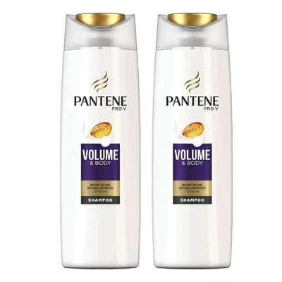 2x Pantene Pro-V Volume and Body Shampoo, Pack of 2, 450 ml Each, Free Uk P&P