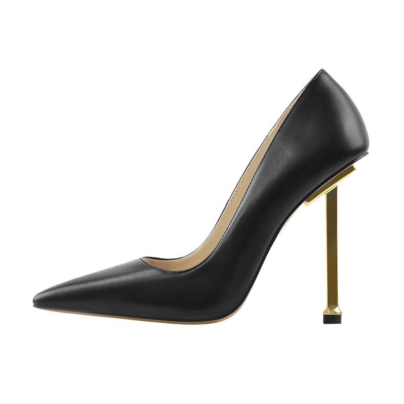 Women's Slip on Pumps High Heel Pointed Toe Comfort Party Court Shoes US7