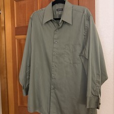 Arrow Men s Dress Shirt 16-16.5 32/33 Large Sateen