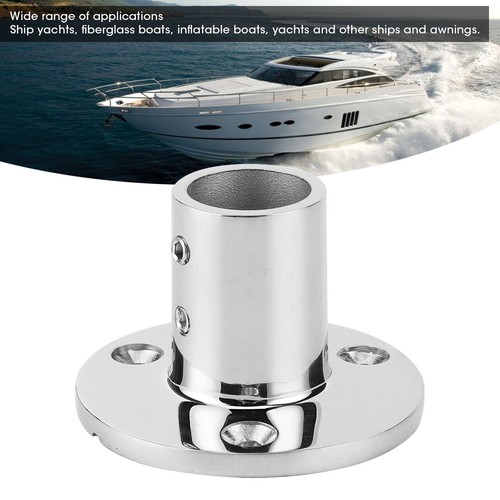 ⁺Boat Handrail Round Base 90 Degree 22mm Stainless Steel Boat Hand Rail Fittings - Picture 9 of 9