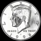 1998 P Kennedy Half Dollar Clad US Coin "Average Circulation"