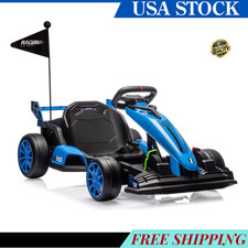 24V Kids Drifting Go Kart 400W Ride On Toy 3-Speed Outdoor Race Car 4 Wheels US