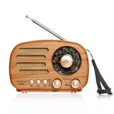 Portable Vintage Retro Bluetooth Speaker Radio with FM/AM/SW Bands, Adjustabl...