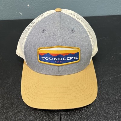 Richardson 115 Trucker Hat Snapback Patch Retro Mountains Camping Sunset M/L