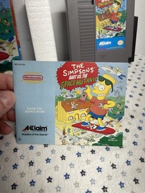 The Simpsons: Bart vs The Space Mutants CIB Complete nintendo nes poster NICE