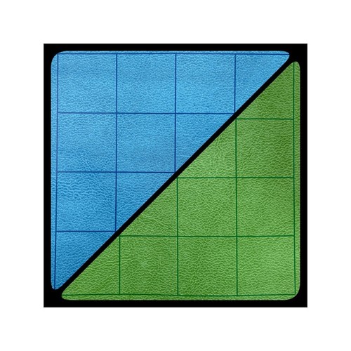 Battlemat 1" Reversible Blue-Green Squares (23.5" x 26" Playing Surface) - Picture 1 of 2