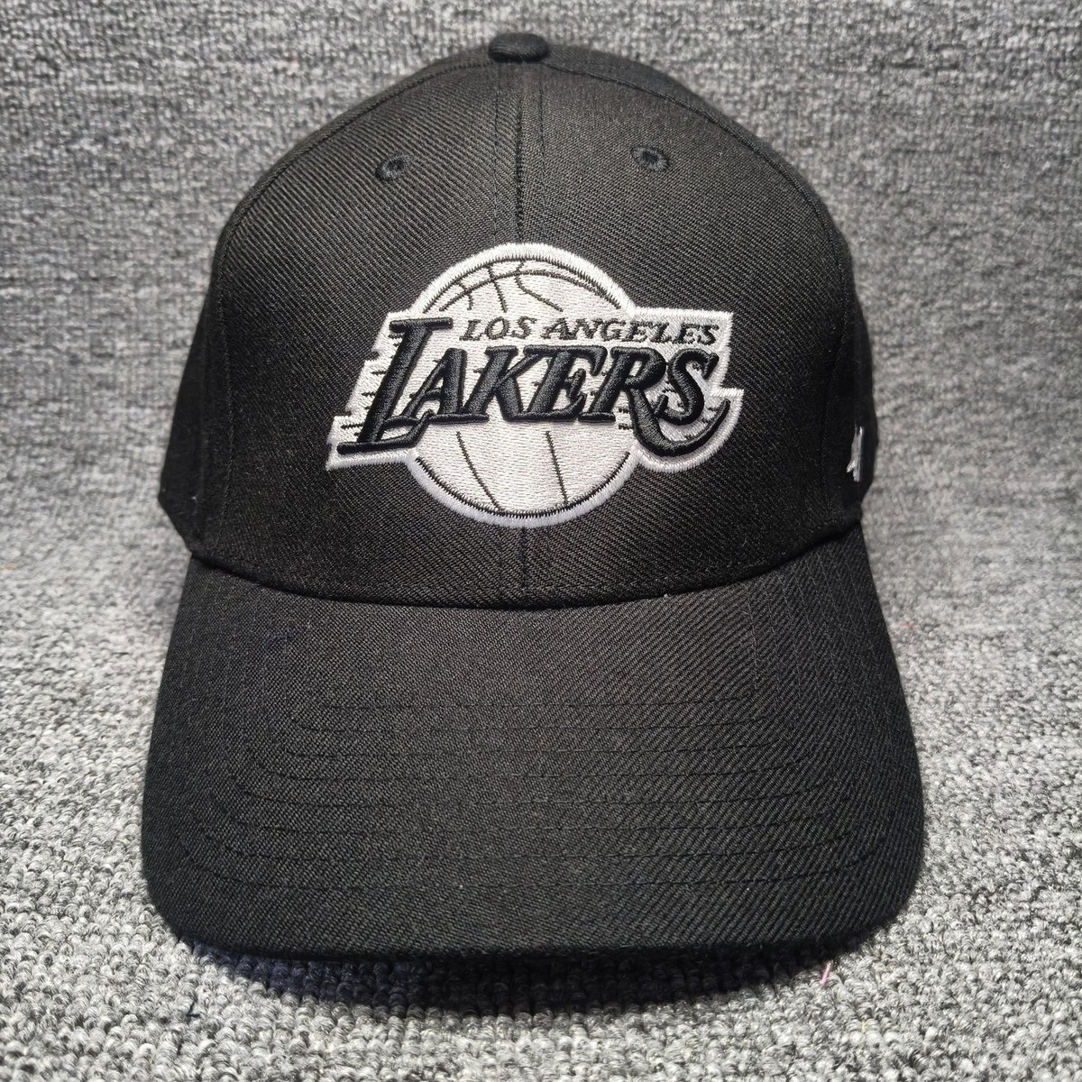 '47 Brand Los Angeles Lakers NBA Black Strapback Curved Brim Cap Hat