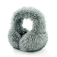 Winter Women Earmuffs Foldable Furry Ear Muffs Warm Fuzzy Ear Warmers A-green