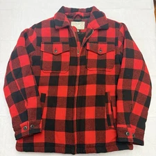 Legendary White Tails Men’s Tough As A Buck Sz L Coat Berber Lined Buffalo Plaid