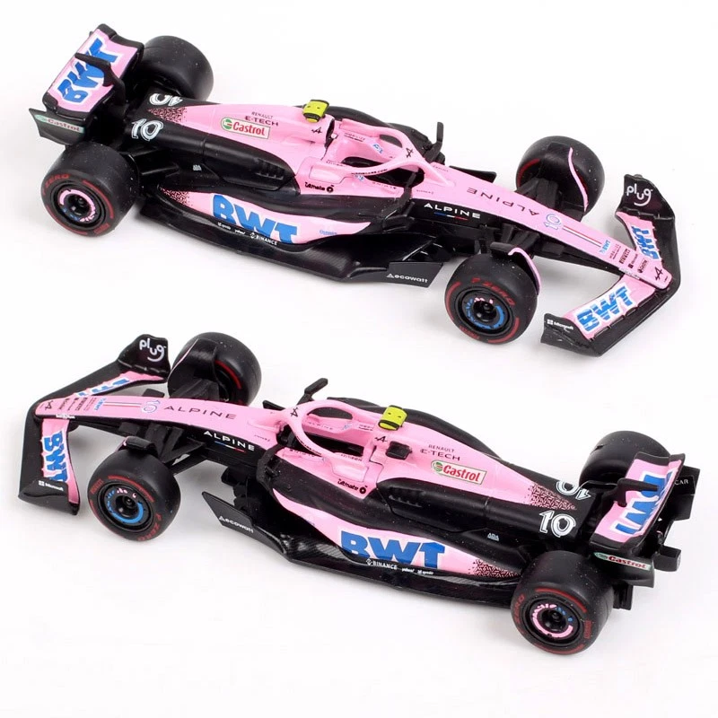 Bburago 1:43 F1 Alpine A523 #10 Pierre Gasly #31 Esteban Ocon Diecast Model Car - Image 4 of 4
