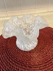 Vintage White Tulip Tiffany Style Glass Lampshade — photo 3