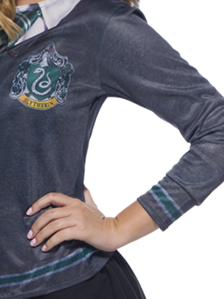 Licencia Damas Harry Potter Slytherin Disfraz Top Verde Libro Semana Camisa Foto 4 de 4