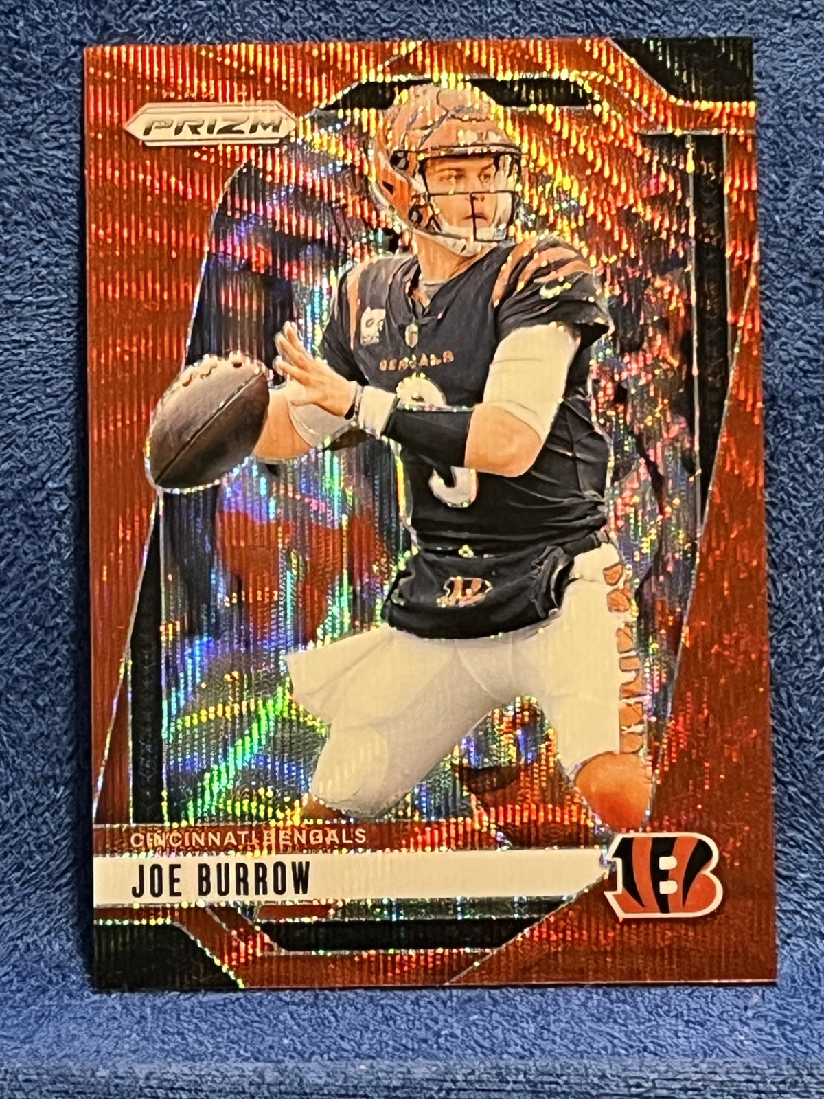 2024 Panini Prizm - Joe Burrow #55 Red Wave Prizm 45/149