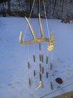 Wind Chime real  Deer horn and shell casing  Outdoor /cabin area Decor rustic  — photo 4