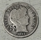 1912 S Barber Dime 10c San Francisco Mint Rare Nice Coin For An Album