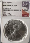 Gorgeous NGC Gem Uncirculated 2020 American Silver Eagle John Mercanti Signed