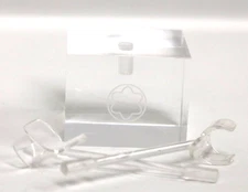 Old Stock Montblanc Pen Rest Stand Clear Lucite Display Pen