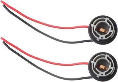 2X 1156S LED Bulbs Pigtail Light Wired Bulb Female Socket Light Holder Base 1156