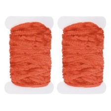 Chenille Fly Tying Total 10M, 2 Pack Rayon Chenille Fly Tying Materials, Orange