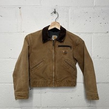 Y2K Carhartt Sherpa-Lined Detroit Jacket Brown YYJ97 BRN Youth Medium