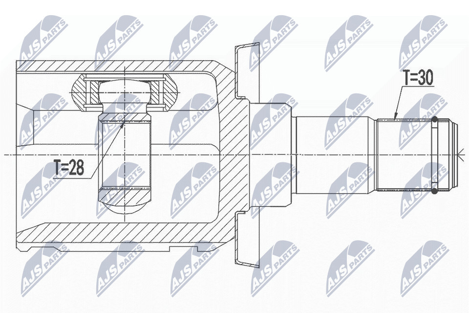 JOINT KIT DRIVE SHAFT NPW-TY-120 FOR TOYOTA HILUX/VIII/Pickup 1GD-FTV 2.8L 4cyl - Image 6