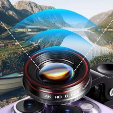 Smartphone Lens Kit 062x Wide Angle 120 Degree Fisheye 235 Degree Macro 25x
