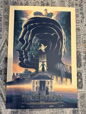 Inception Screen Print by Mondo Artist Juan Ramos 24x36 Rare Only 60 Prints made