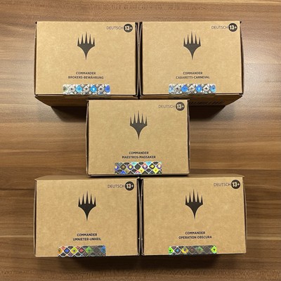 MTG - Streets of New Capenna Commander Komplettset (Deutsch) Alle 5 Decks   Neu
