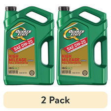 (2 pack) Quaker State Full Synthetic High Mileage 0W-20 Motor Oil, 5 Quart 38.36 per gallon