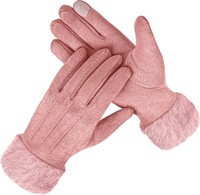Handschuhe Damen Winter, Thermo Touchscreen Winterhandschuhe, Warme Wildleder