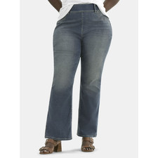 Terra  Sky High Rise Boot Cut Jeggings Medium Wash Women's Plus Size 2X 20W-22W
