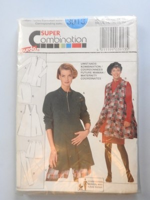 Burda 3913 Schnittmuster Umstands Tuniken Rock Shorts Hose Gr. 10 bis 20 NEU