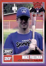 2007 Keene Swamp Bats Team Issue #8 Mike Freeman Georgia Orlando Florida FL Card