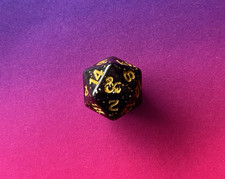 Dungeons and Dragons - D20 - Black & Gold - O...