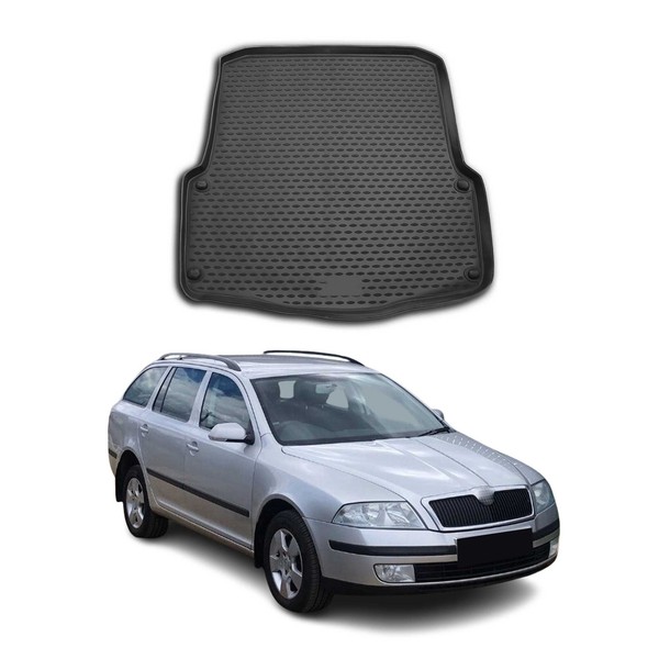 Kofferraummatte Kofferraumwanne FüR Skoda Octavia Combi 2004-2012 Gummi TPE-image
