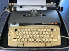 Smith Corona Electra 120 Portable Typewriter Electric W/Case Fully Tested (0500) thumbnail