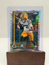2025 Topps Chrome Football Pulsar Refractor Romeo Doubs 106 Packers
