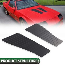 Hood Louver Inserts Grille Black Fit For 1985-1990 Chevy Camaro Z28 Iroc Pair