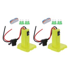 Battery Adapter Converter for 18V Battery with Wire Terminal, 2 Set 12pcs, Green