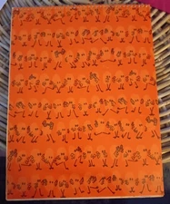 Vintage Plymouth Sketch Book 9x12 Orange Plastic Cover 72 Pgs #C-912 Thumbprints