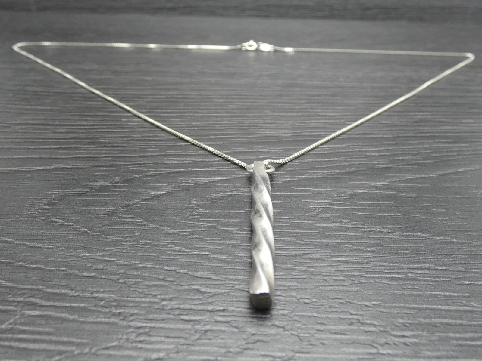 Sterling Silver Solid Unique Twisted Long Bar Pen… - image 4